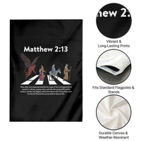 Jesus Christian Garden Flag Cross Bible Verse Matthew 2:13 - Wonder Print Shop
