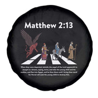 Jesus Christian Spare Tire Cover Cross Bible Verse Matthew 2:13 - Wonder Print Shop