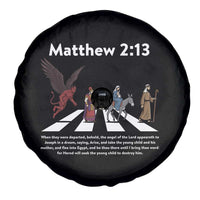 Jesus Christian Spare Tire Cover Cross Bible Verse Matthew 2:13 - Wonder Print Shop