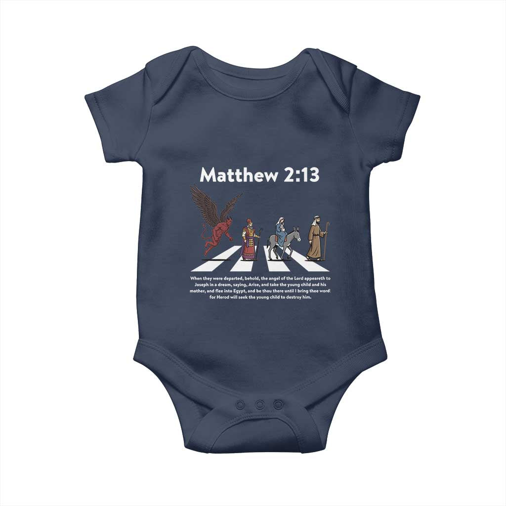Jesus Christian Baby Onesie Cross Bible Verse Matthew 2:13 - Wonder Print Shop