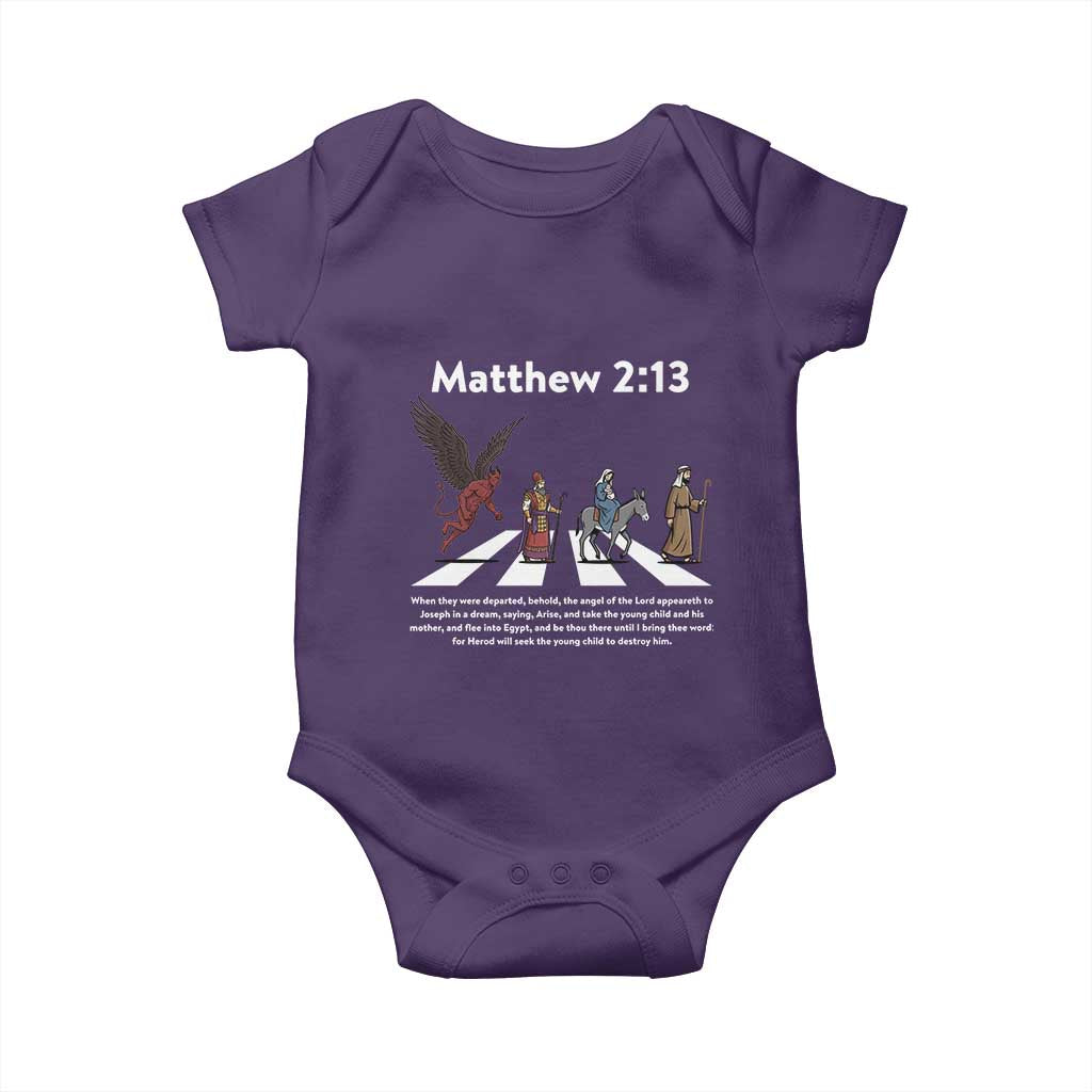 Jesus Christian Baby Onesie Cross Bible Verse Matthew 2:13 - Wonder Print Shop