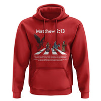 Jesus Christian Hoodie Cross Bible Verse Matthew 2:13 - Wonder Print Shop