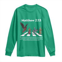 Jesus Christian Long Sleeve Shirt Cross Bible Verse Matthew 2:13 - Wonder Print Shop