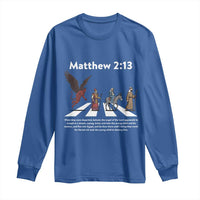 Jesus Christian Long Sleeve Shirt Cross Bible Verse Matthew 2:13 - Wonder Print Shop