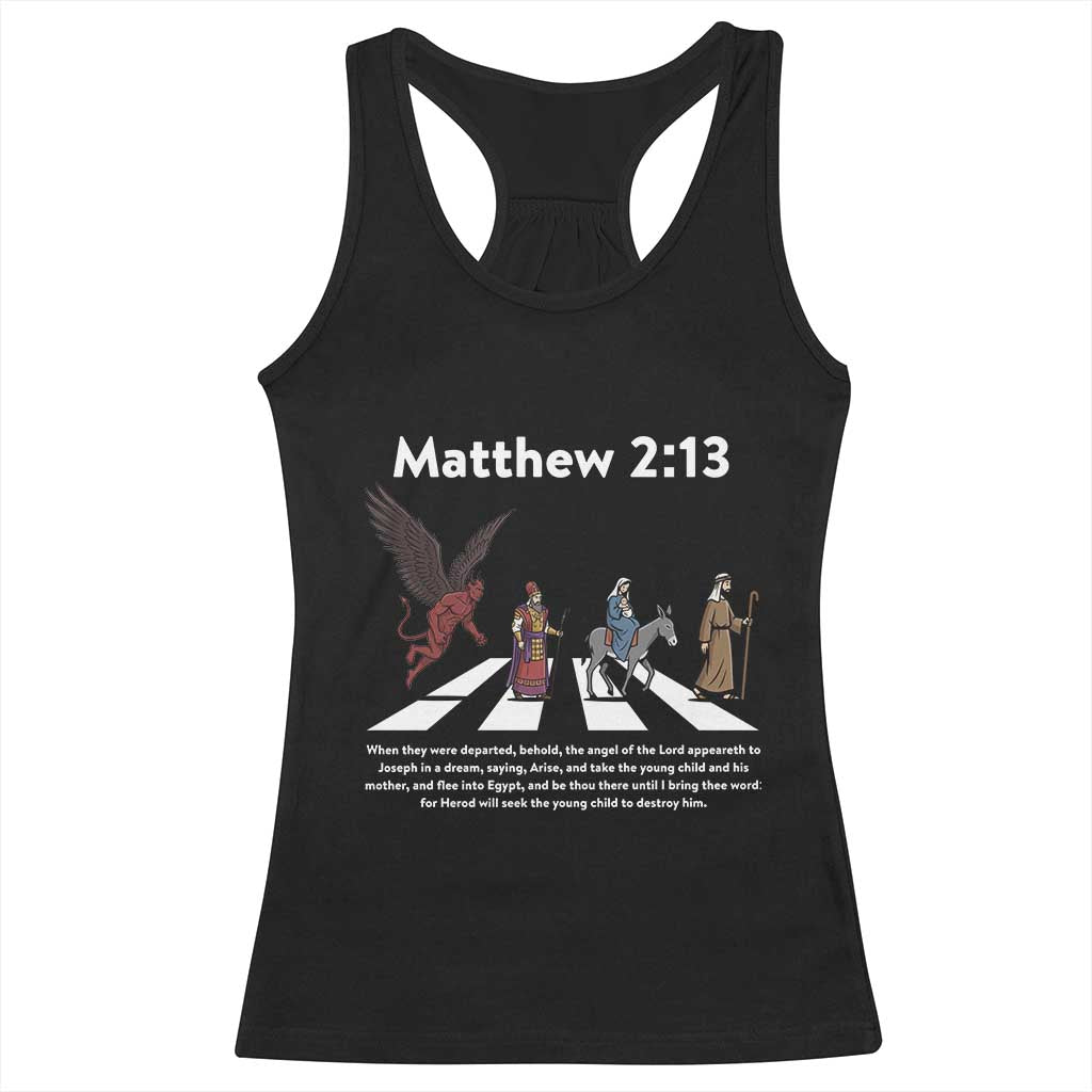 Jesus Christian Racerback Tank Top Cross Bible Verse Matthew 2:13 - Wonder Print Shop