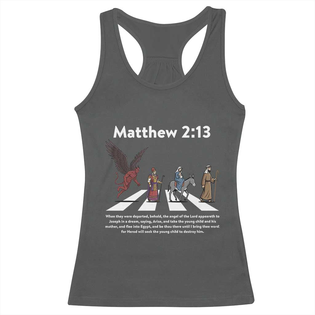Jesus Christian Racerback Tank Top Cross Bible Verse Matthew 2:13 - Wonder Print Shop