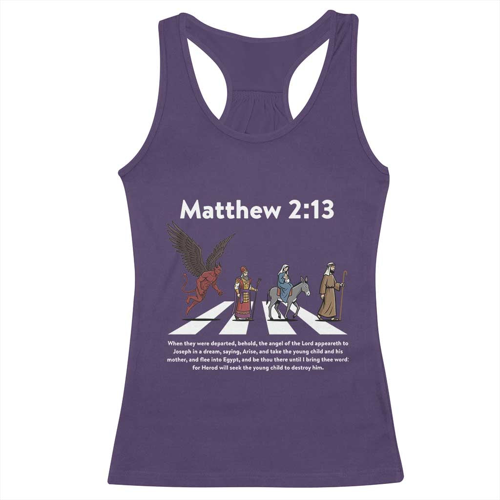 Jesus Christian Racerback Tank Top Cross Bible Verse Matthew 2:13 - Wonder Print Shop