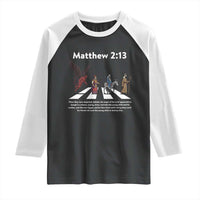Jesus Christian Raglan Shirt Cross Bible Verse Matthew 2:13 - Wonder Print Shop
