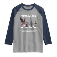 Jesus Christian Raglan Shirt Cross Bible Verse Matthew 2:13 - Wonder Print Shop