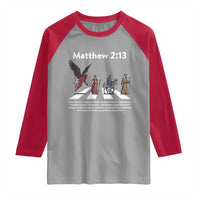 Jesus Christian Raglan Shirt Cross Bible Verse Matthew 2:13 - Wonder Print Shop