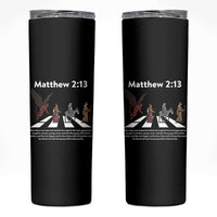 Jesus Christian Skinny Tumbler Cross Bible Verse Matthew 2:13 - Wonder Print Shop