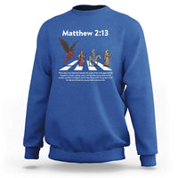 Jesus Christian Sweatshirt Cross Bible Verse Matthew 2:13 - Wonder Print Shop