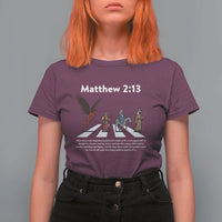 Jesus Christian T Shirt For Women Cross Bible Verse Matthew 2:13 - Wonder Print Shop