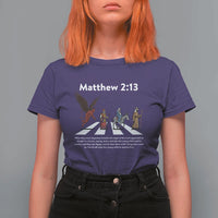 Jesus Christian T Shirt For Women Cross Bible Verse Matthew 2:13 - Wonder Print Shop