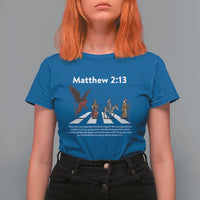 Jesus Christian T Shirt For Women Cross Bible Verse Matthew 2:13 - Wonder Print Shop