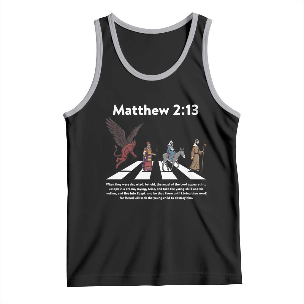 Jesus Christian Tank Top Cross Bible Verse Matthew 2:13 - Wonder Print Shop