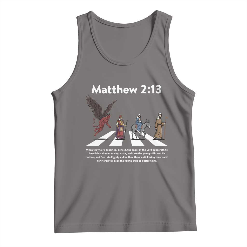 Jesus Christian Tank Top Cross Bible Verse Matthew 2:13 - Wonder Print Shop