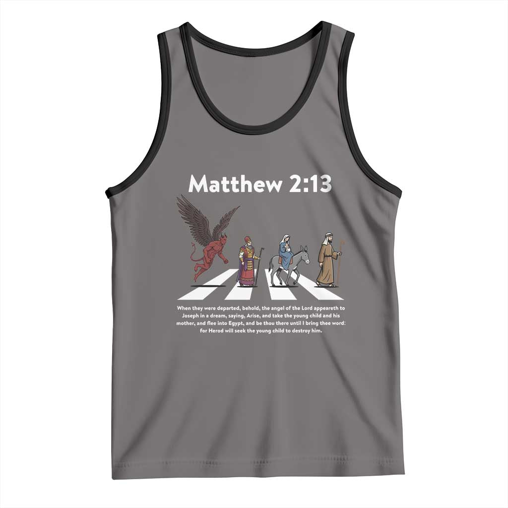 Jesus Christian Tank Top Cross Bible Verse Matthew 2:13 - Wonder Print Shop