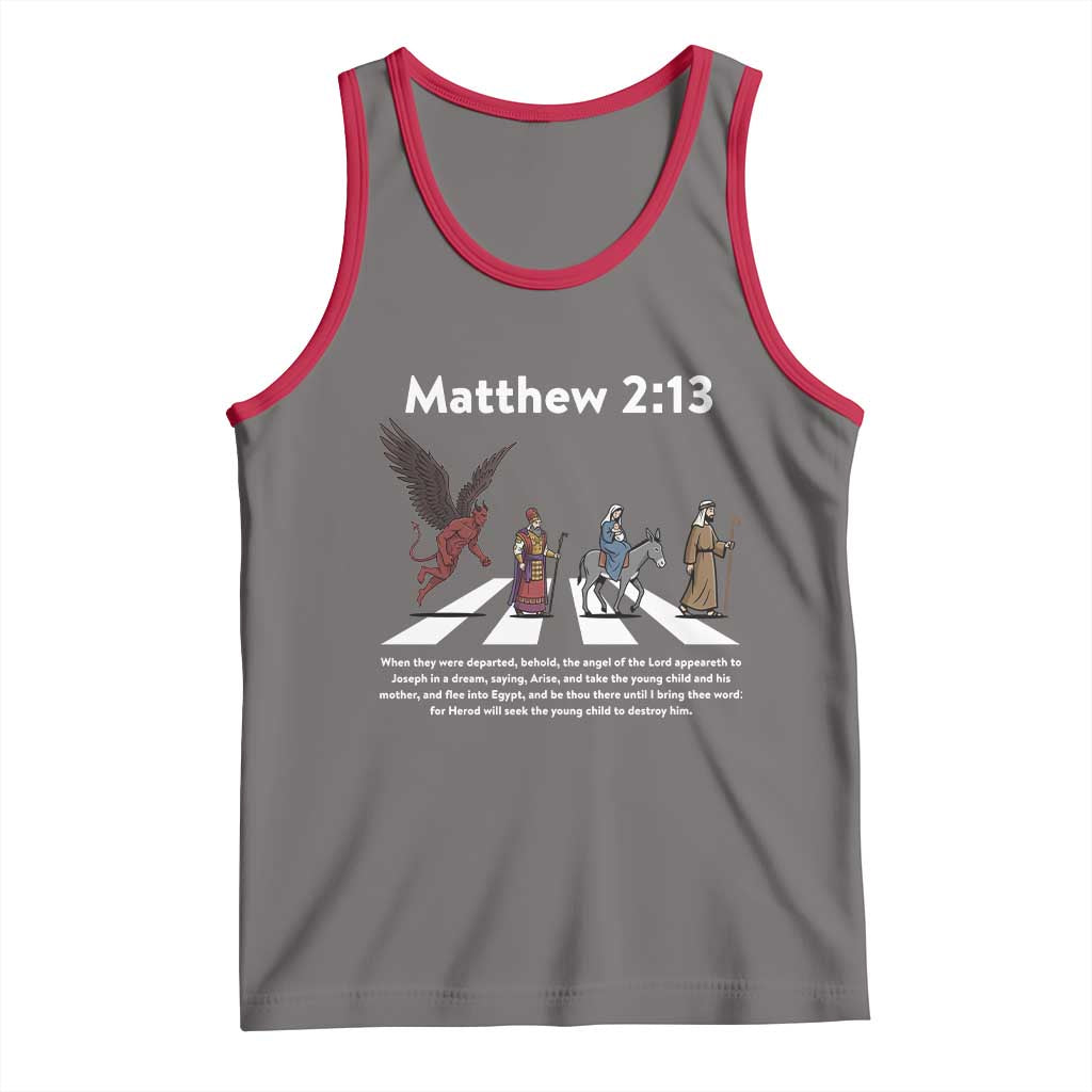 Jesus Christian Tank Top Cross Bible Verse Matthew 2:13 - Wonder Print Shop