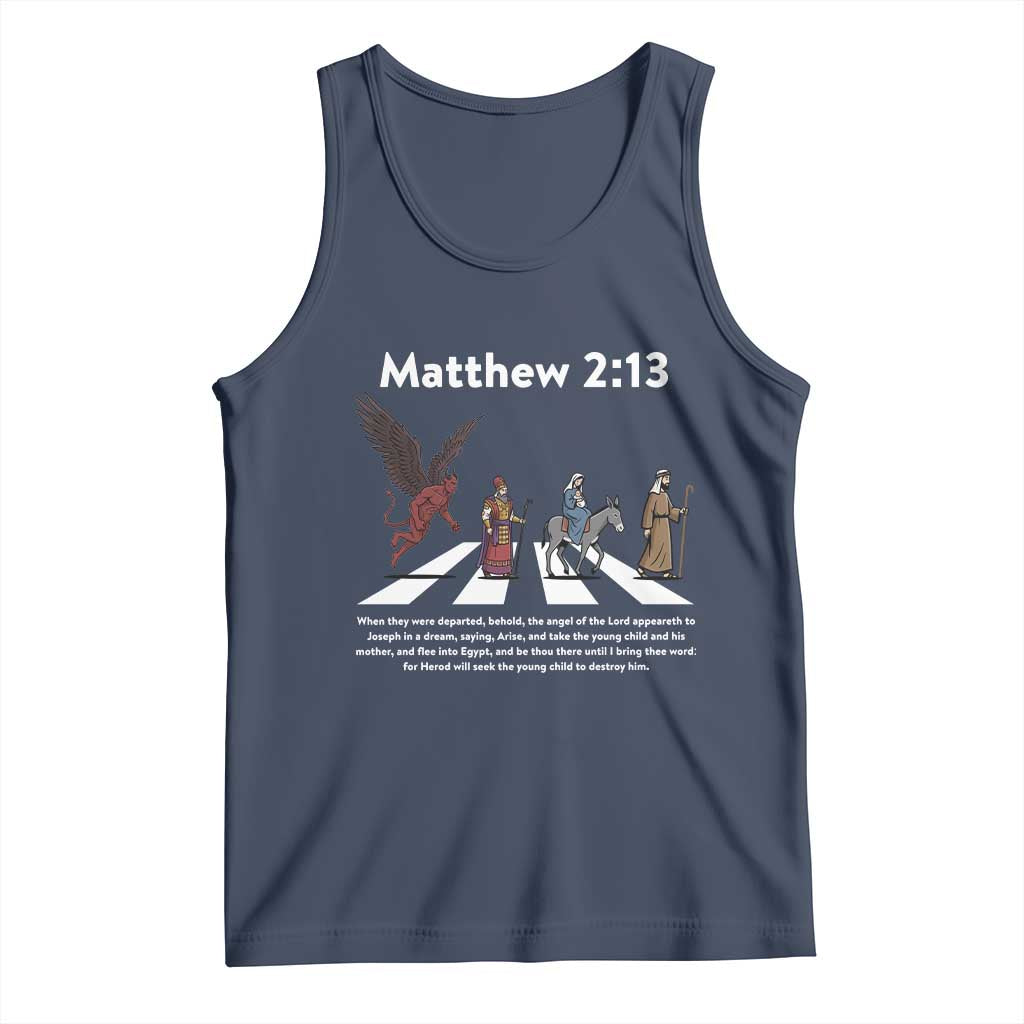 Jesus Christian Tank Top Cross Bible Verse Matthew 2:13 - Wonder Print Shop