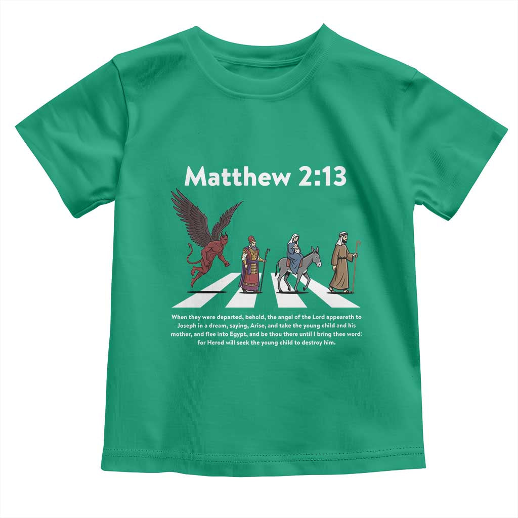 Jesus Christian Toddler T Shirt Cross Bible Verse Matthew 2:13 - Wonder Print Shop