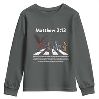 Jesus Christian Youth Sweatshirt Cross Bible Verse Matthew 2:13 - Wonder Print Shop