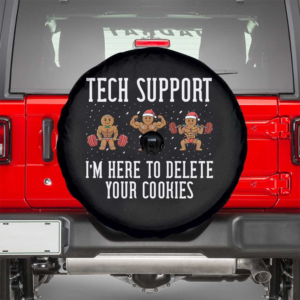 Tech Support Funny Christmas Spare Tire Cover Gingerbread I Am Here To Delete Your Cookies - Wonder Print Shop