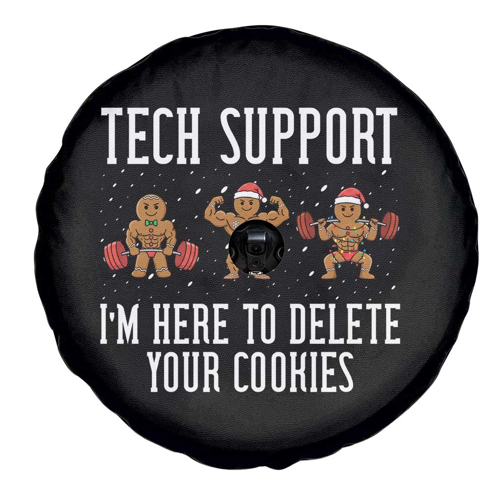 Tech Support Funny Christmas Spare Tire Cover Gingerbread I Am Here To Delete Your Cookies - Wonder Print Shop