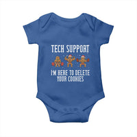 Tech Support Funny Christmas Baby Onesie Gingerbread I Am Here To Delete Your Cookies - Wonder Print Shop