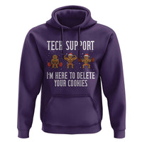 Tech Support Funny Christmas Hoodie Gingerbread I Am Here To Delete Your Cookies - Wonder Print Shop