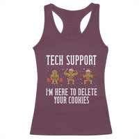 Tech Support Funny Christmas Racerback Tank Top Gingerbread I Am Here To Delete Your Cookies - Wonder Print Shop