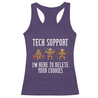 Tech Support Funny Christmas Racerback Tank Top Gingerbread I Am Here To Delete Your Cookies - Wonder Print Shop