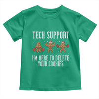 Tech Support Funny Christmas Toddler T Shirt Gingerbread I Am Here To Delete Your Cookies - Wonder Print Shop