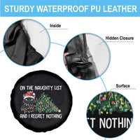 Funny Cat Christmas Spare Tire Cover On The Naughty List And I Regret Nothing - Wonder Print Shop
