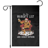 Funny Bigfoot Christmas Garden Flag On The Naughty List And I Regret Nothing - Wonder Print Shop