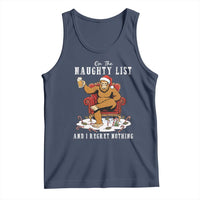 Funny Bigfoot Christmas Tank Top On The Naughty List And I Regret Nothing - Wonder Print Shop
