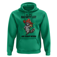Funny Mexican Racoon Taco Christmas Hoodie On The Naughty List And I Regret Nothing - Wonder Print Shop