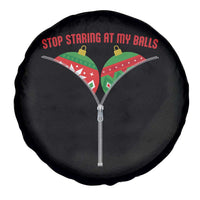 Funny Dirty Christmas Spare Tire Cover Stop Staring At My Balls - Wonder Print Shop