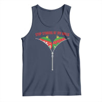 Funny Dirty Christmas Tank Top Stop Staring At My Balls - Wonder Print Shop