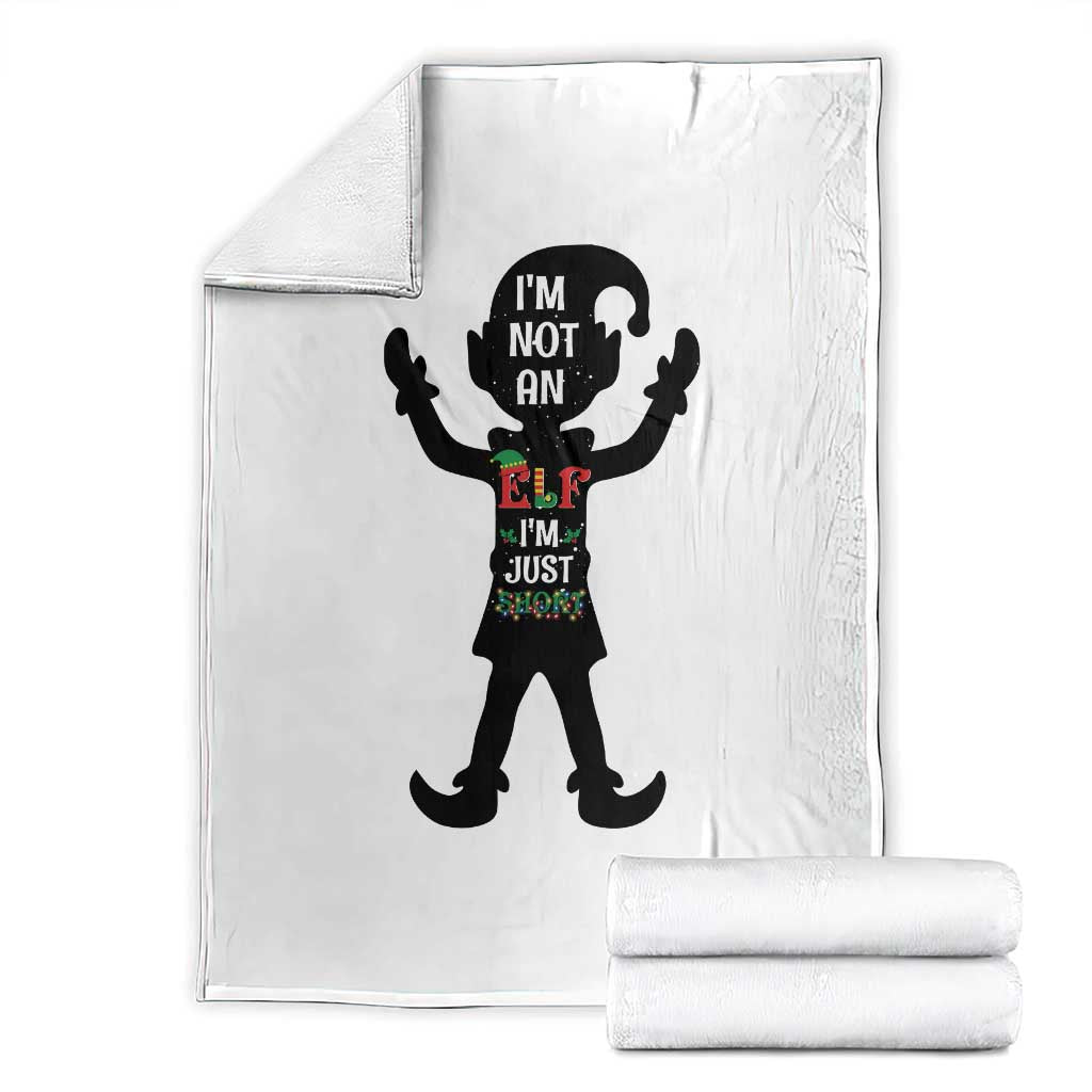 Funny Christmas Matching Family Throw Blanket I Am Not An Elf Im Just Short - Wonder Print Shop