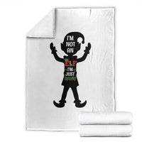 Funny Christmas Matching Family Throw Blanket I Am Not An Elf Im Just Short - Wonder Print Shop
