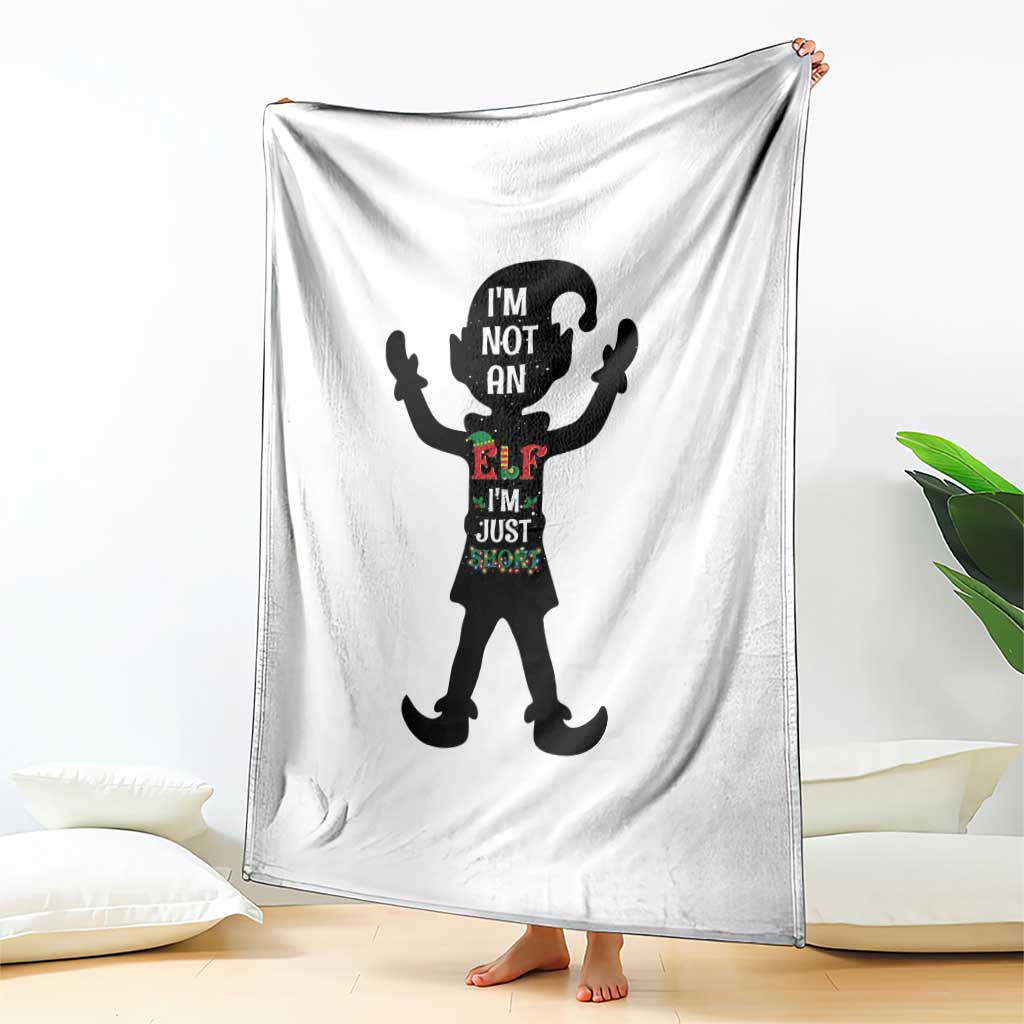 Funny Christmas Matching Family Throw Blanket I Am Not An Elf Im Just Short - Wonder Print Shop