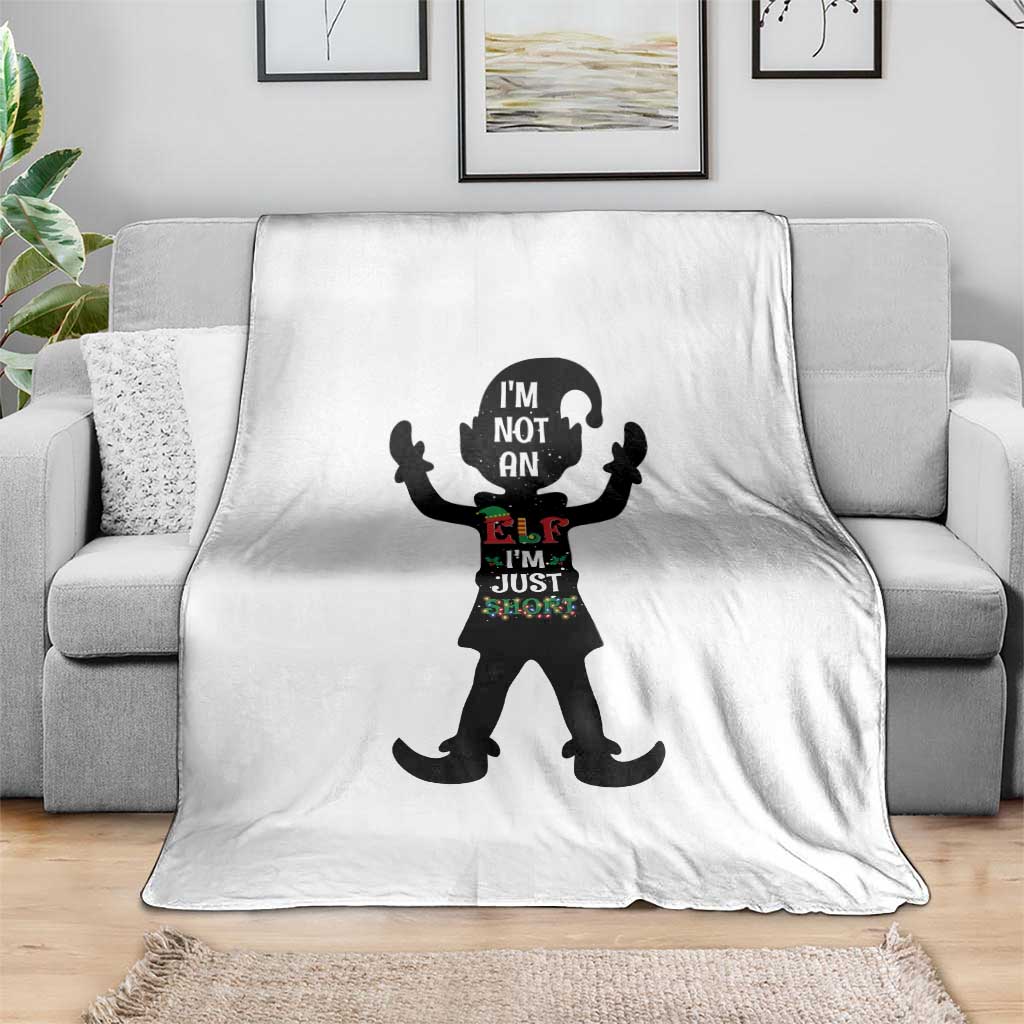 Funny Christmas Matching Family Throw Blanket I Am Not An Elf Im Just Short - Wonder Print Shop