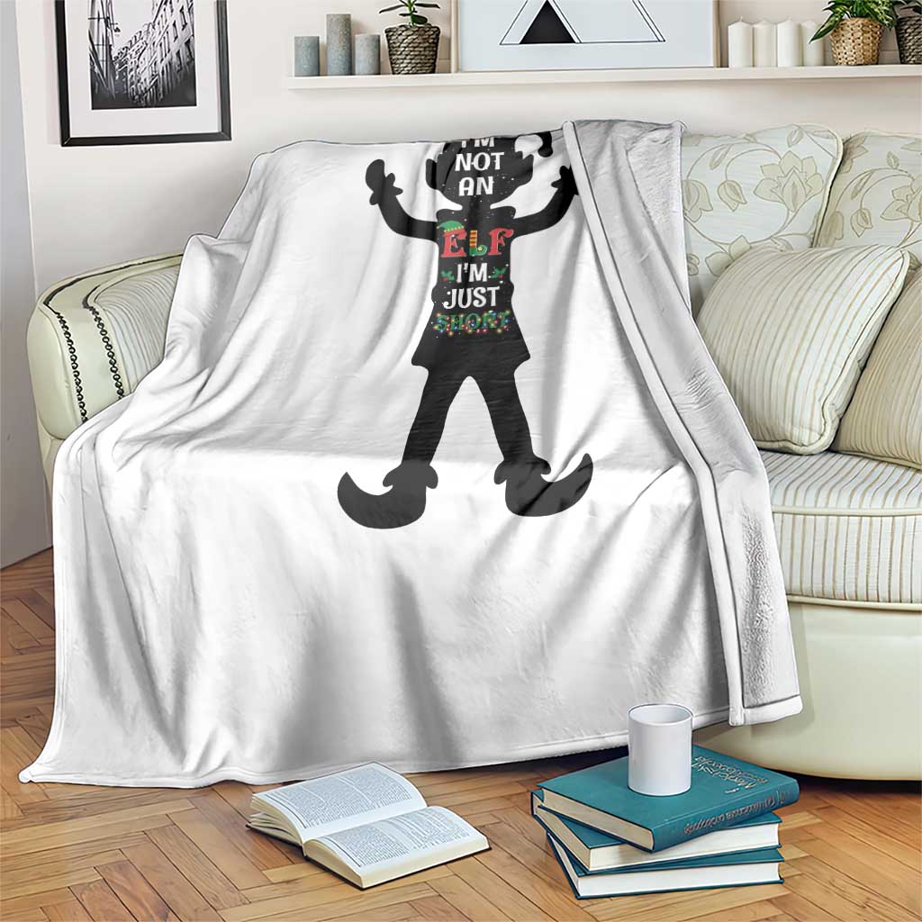 Funny Christmas Matching Family Throw Blanket I Am Not An Elf Im Just Short - Wonder Print Shop