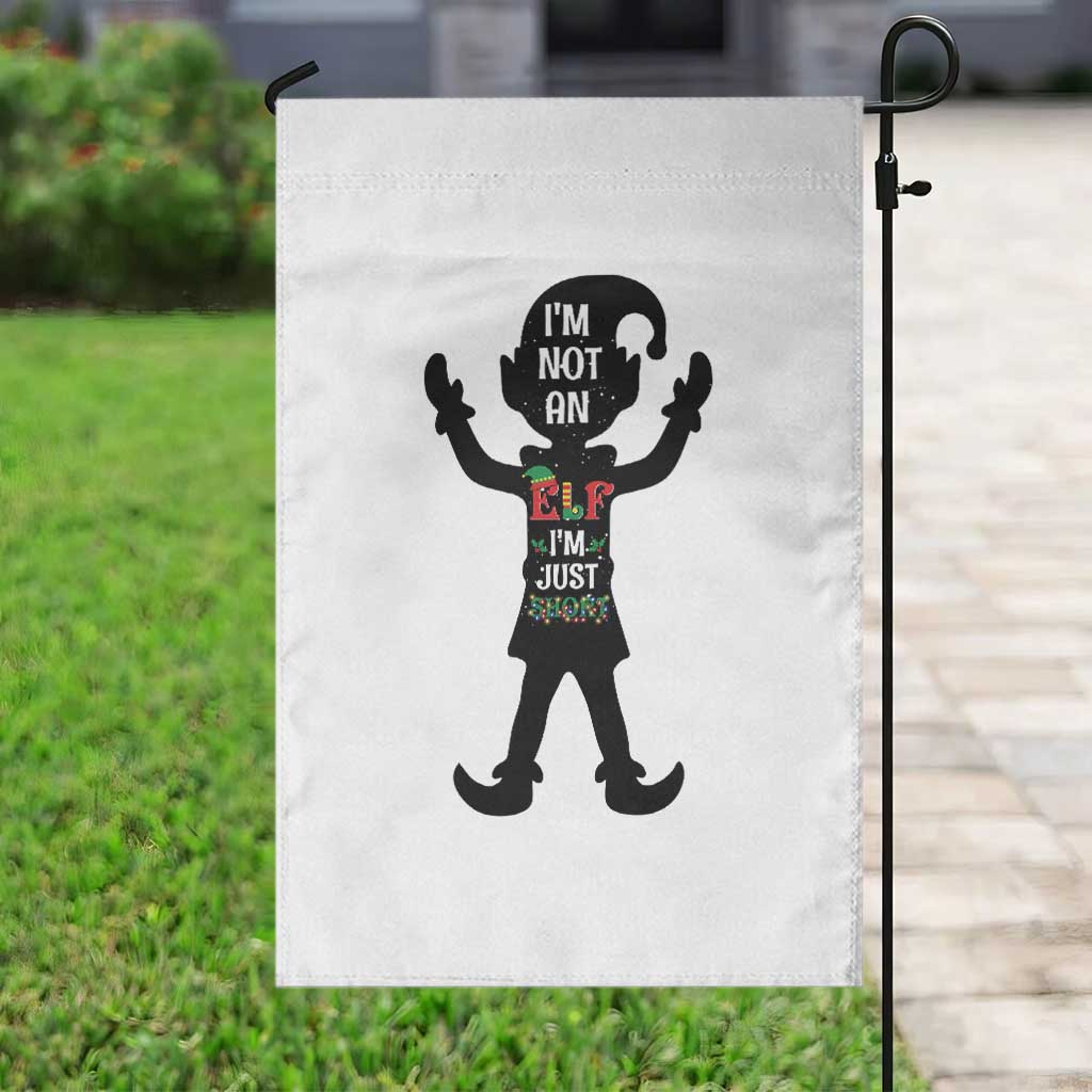 Funny Christmas Matching Family Garden Flag I Am Not An Elf Im Just Short - Wonder Print Shop