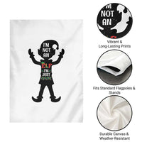 Funny Christmas Matching Family Garden Flag I Am Not An Elf Im Just Short - Wonder Print Shop