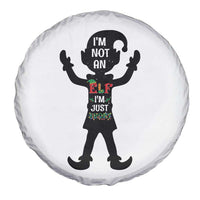 Funny Christmas Matching Family Spare Tire Cover I Am Not An Elf Im Just Short - Wonder Print Shop