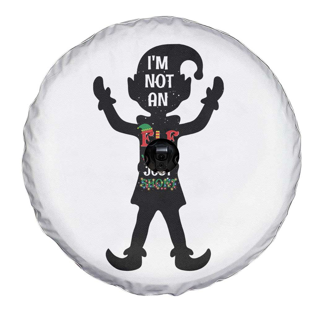 Funny Christmas Matching Family Spare Tire Cover I Am Not An Elf Im Just Short - Wonder Print Shop