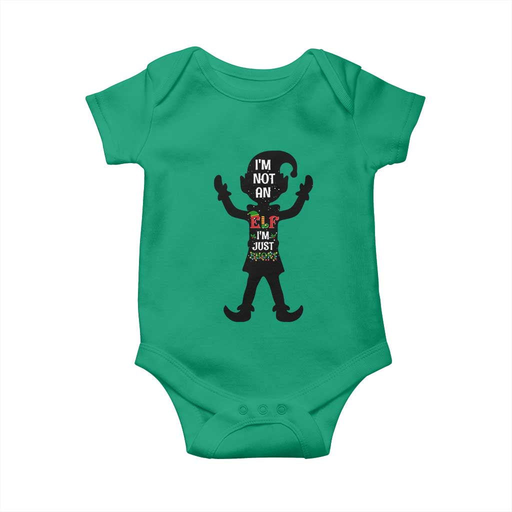 Funny Christmas Matching Family Baby Onesie I Am Not An Elf Im Just Short - Wonder Print Shop