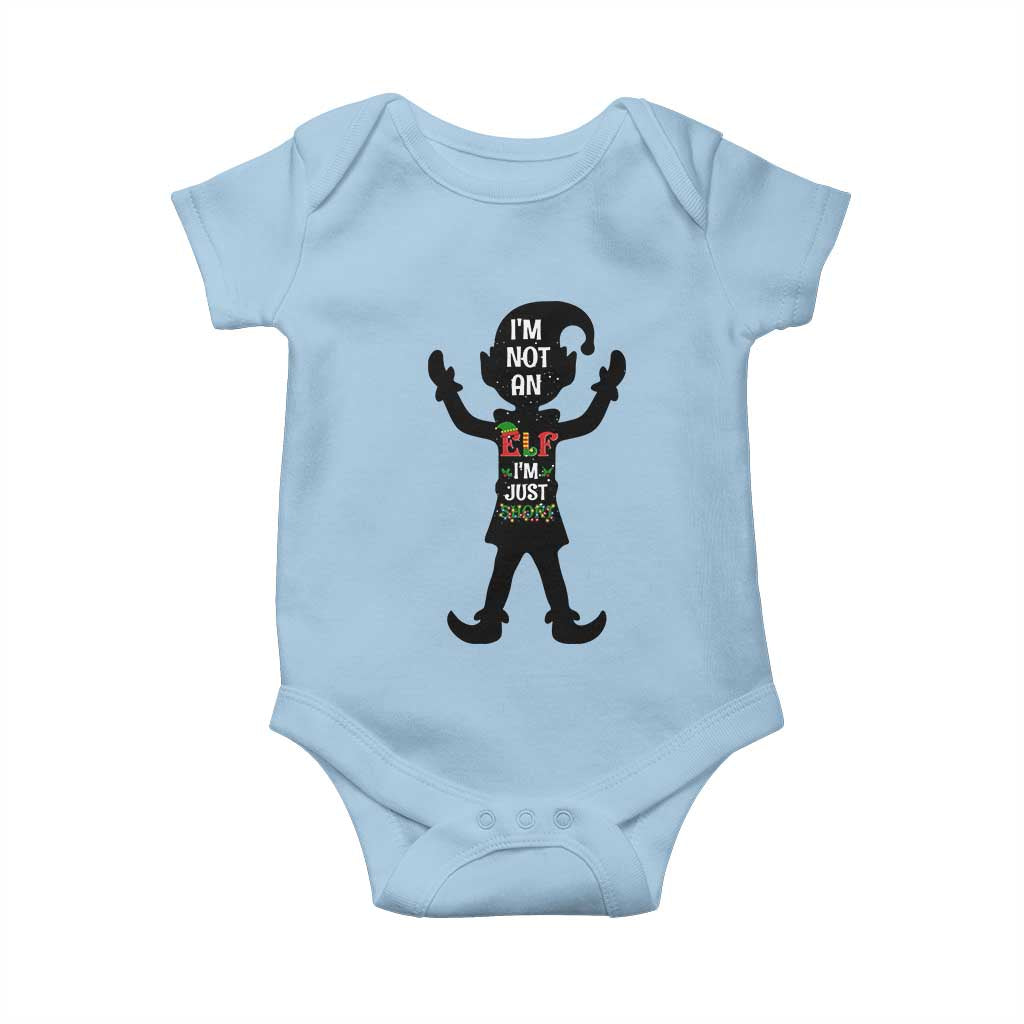 Funny Christmas Matching Family Baby Onesie I Am Not An Elf Im Just Short - Wonder Print Shop